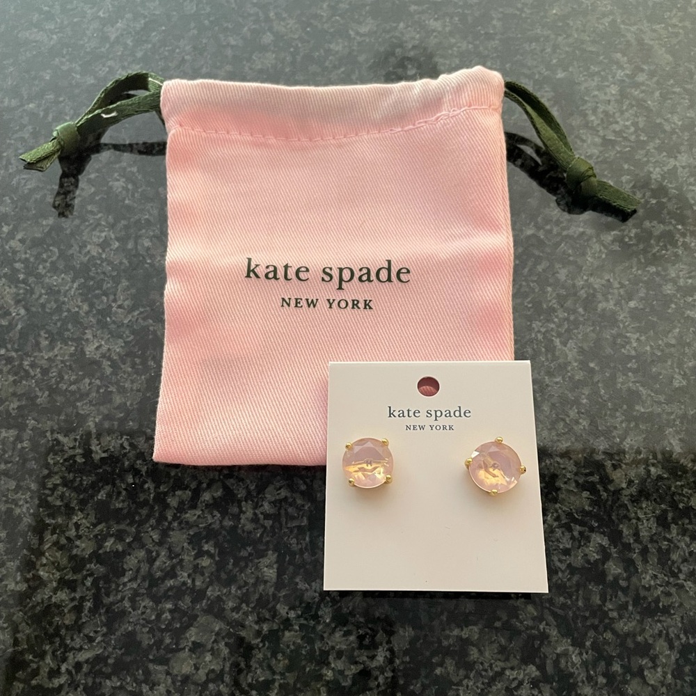Kate Spade Pink Opal Studs Pierced Earrings NWT